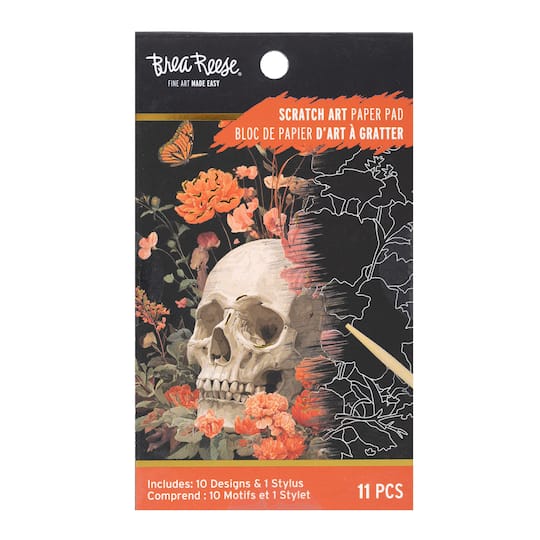 Brea Reese® Mini Florals of the Dead Scratch Art Paper Pad
